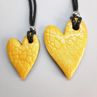 Colgantes Corazón Pleno Amarillo