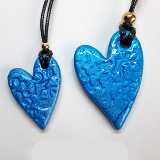 Colgantes Corazón Pleno Azul