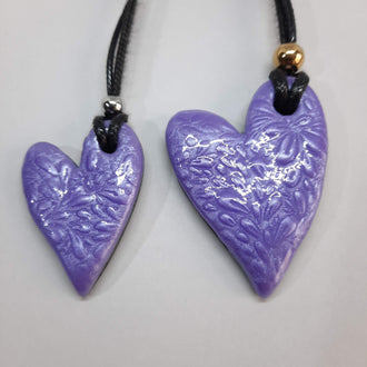 Colgantes Corazón Pleno Lila