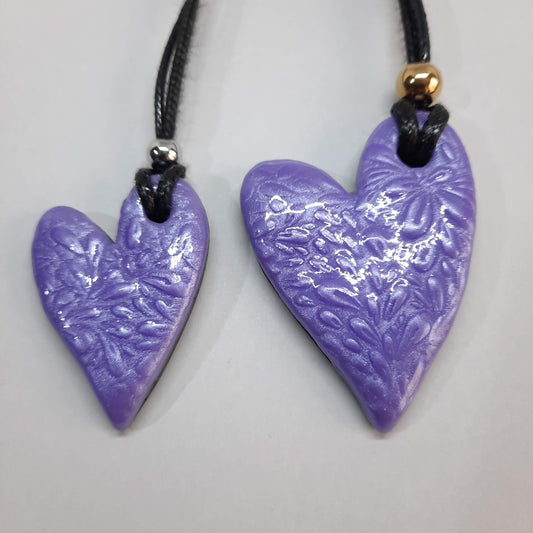 Colgantes Corazón Pleno Lila