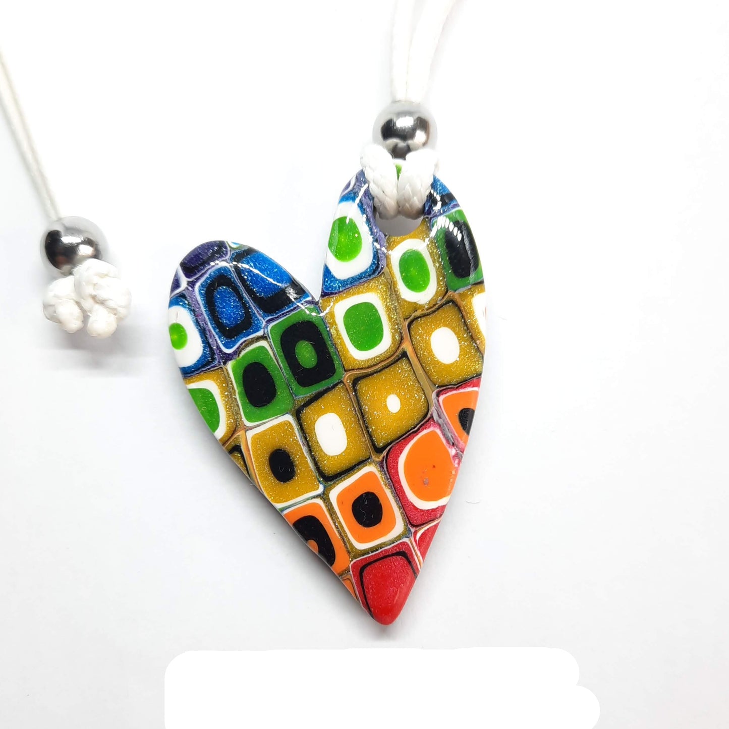 Colgante Corazón Pleno Mediano Arcoíris