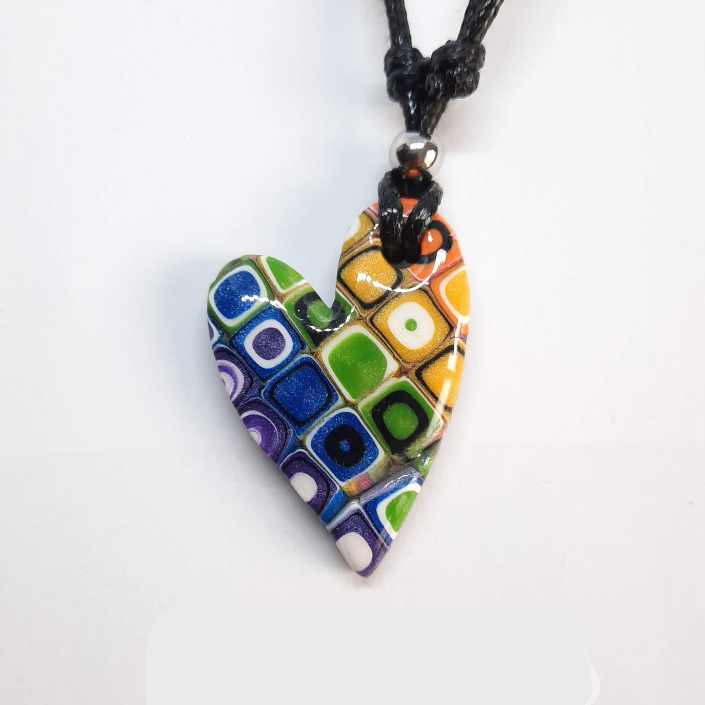 Colgante Corazón Pleno Pequeño Arcoíris