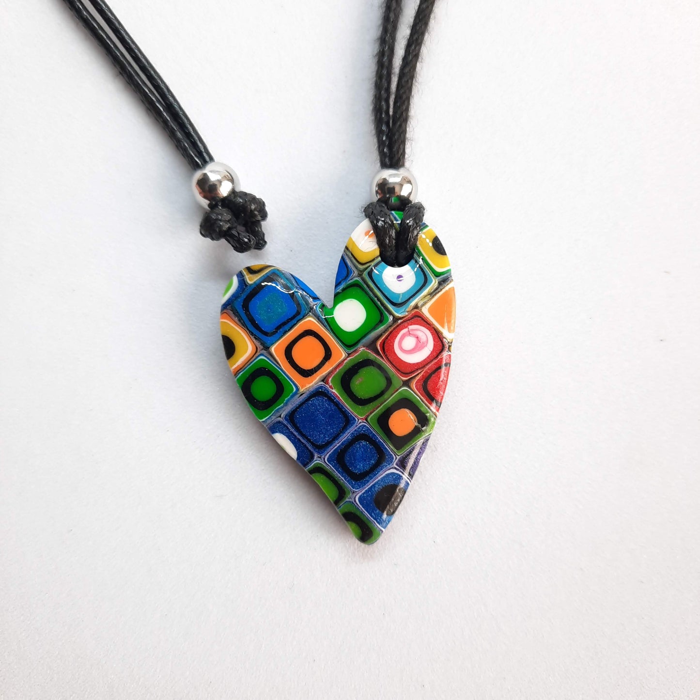 Colgante Corazón Pleno Pequeño Arcoíris