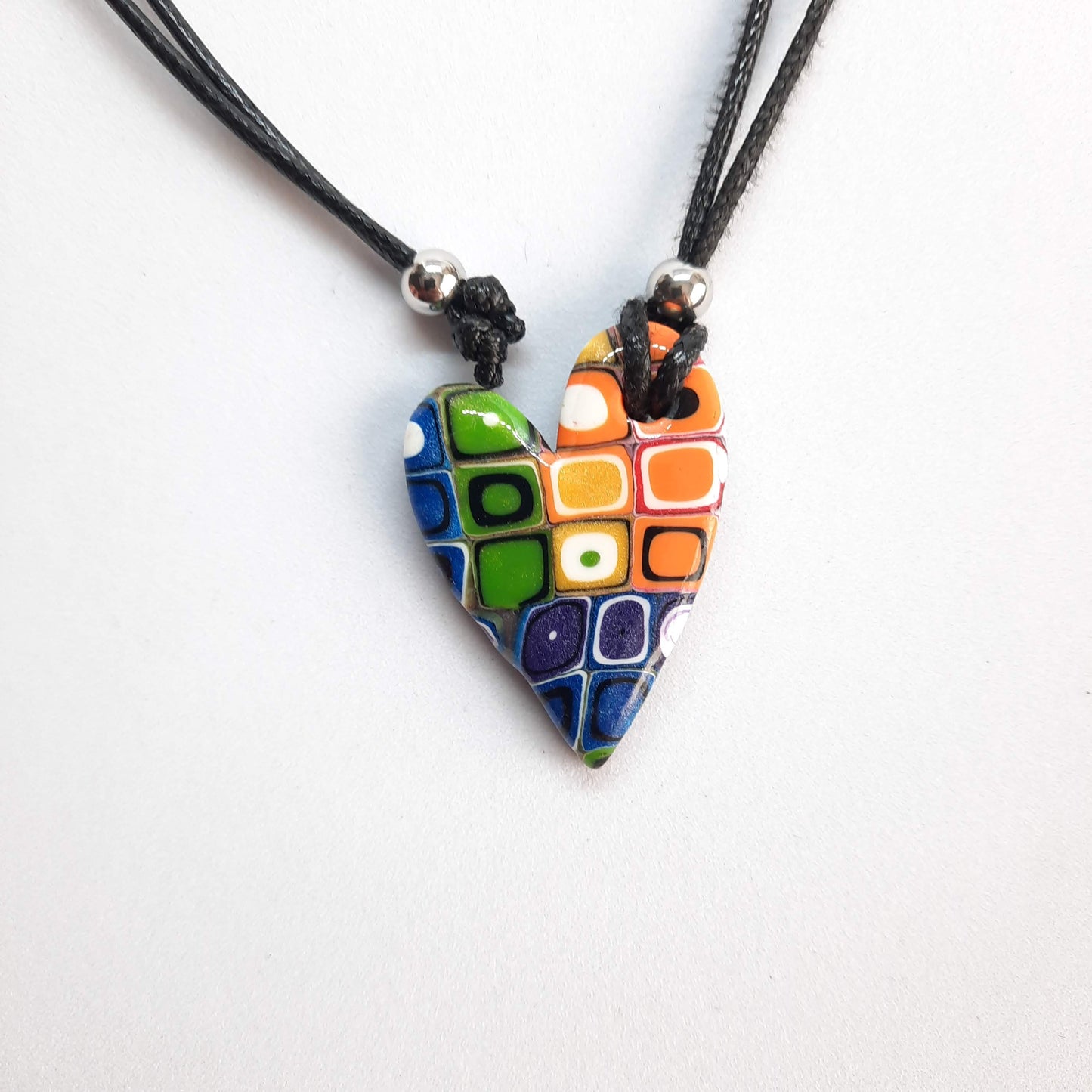 Colgante Corazón Pleno Pequeño Arcoíris