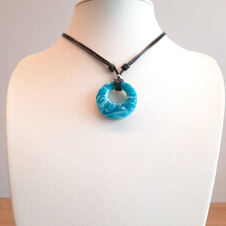 Gargantilla Círculo Aguamarina