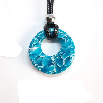 Gargantilla Círculo Aguamarina