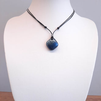 Gargantilla Con Colgante Aura Labradorita Azul