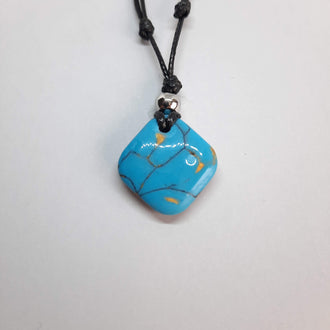 Gargantilla Con Colgante Aura Turquesa