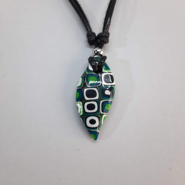 Gargantilla Con Colgante Barcelona Verde Blanco