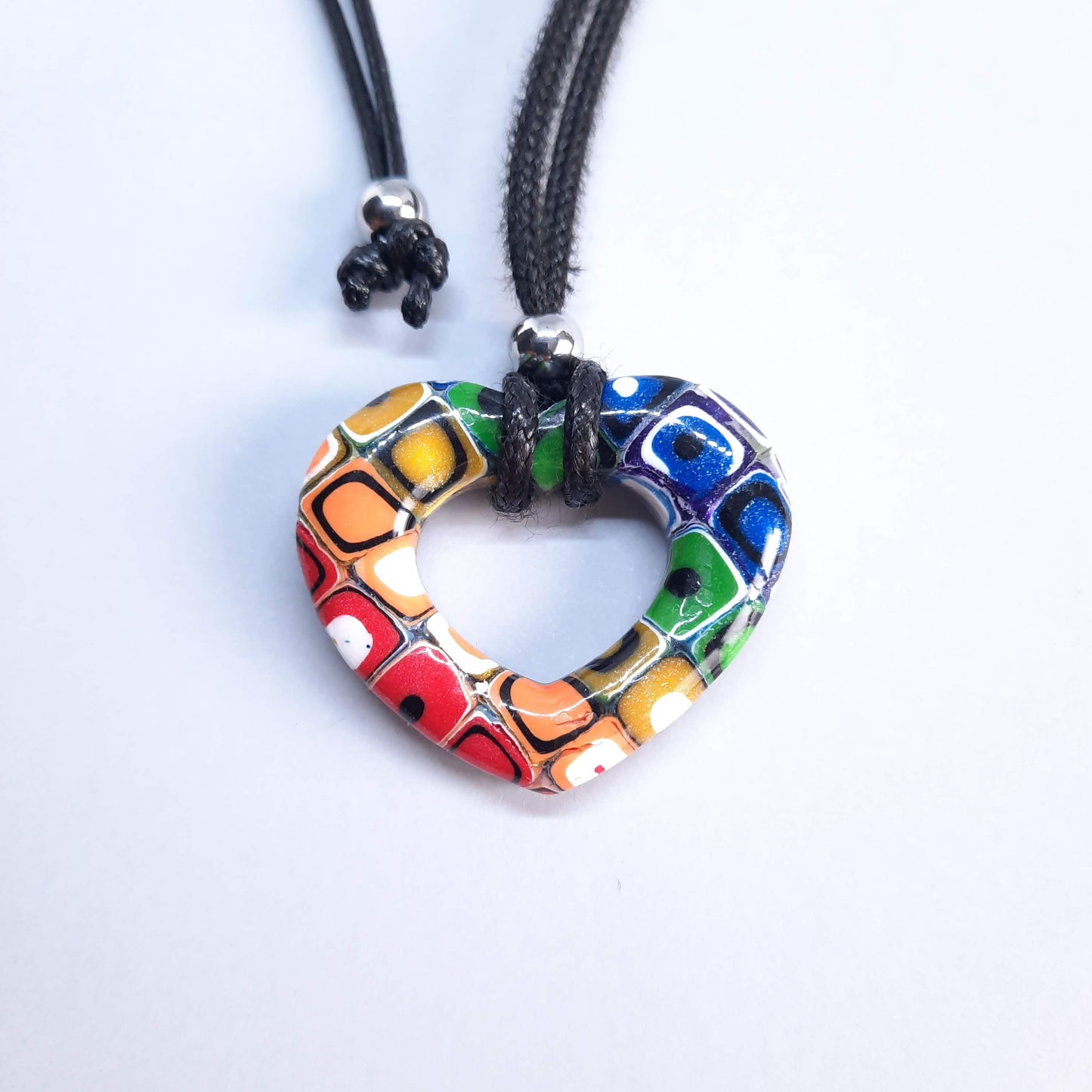 Gargantilla Con Colgante Corazón Alma Arcoíris