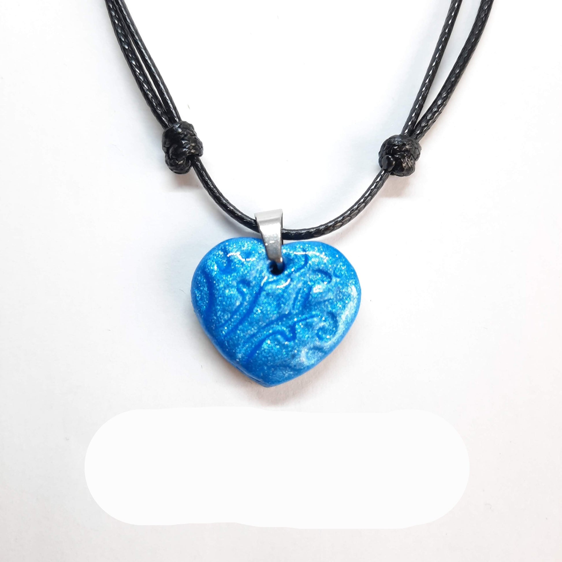 Gargantilla Con Colgante Corazón Alma Azul