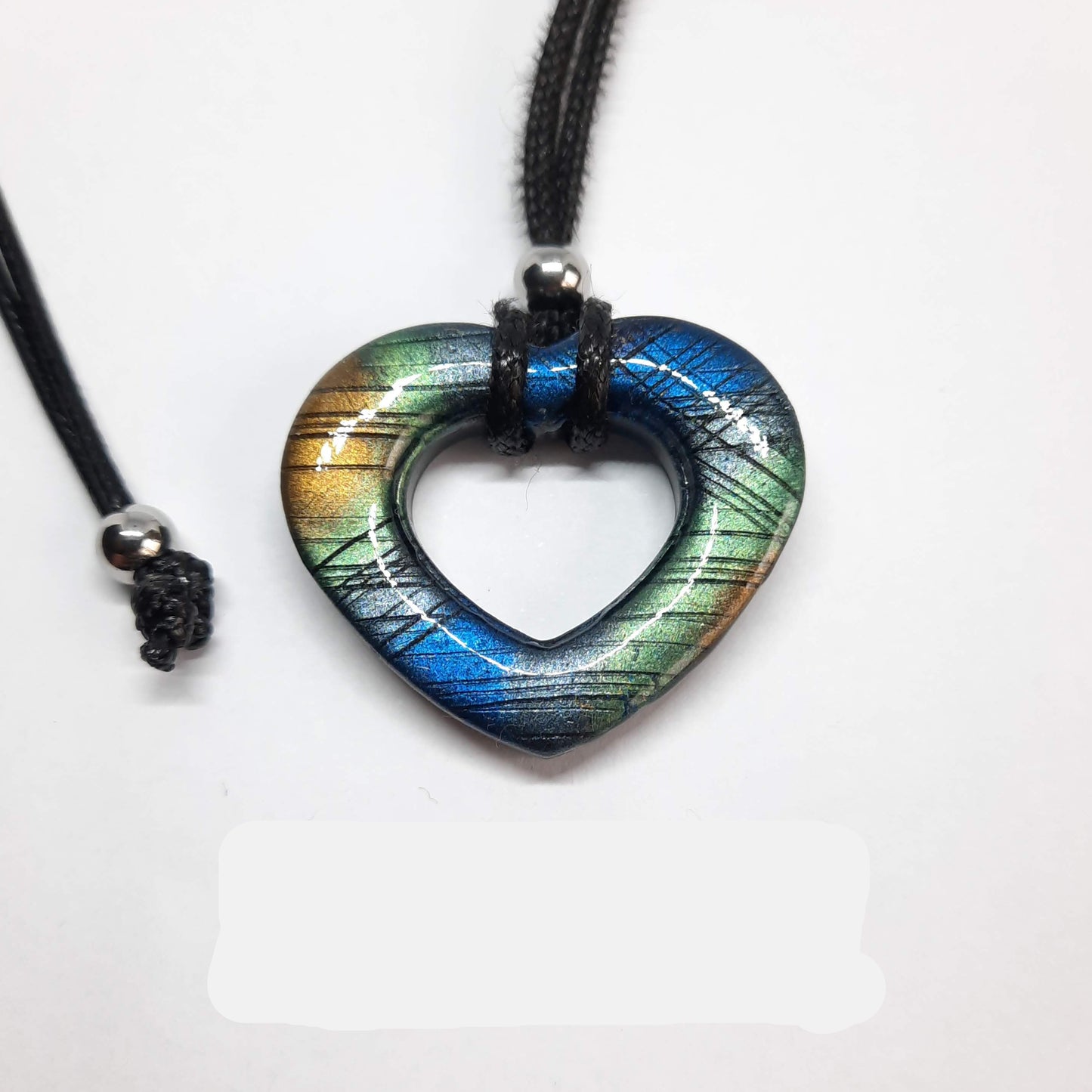 Gargantilla Con Colgante Corazón Alma Labradorita Azul