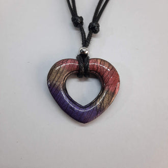 Gargantilla Con Colgante Corazón Alma Labradorita Violeta