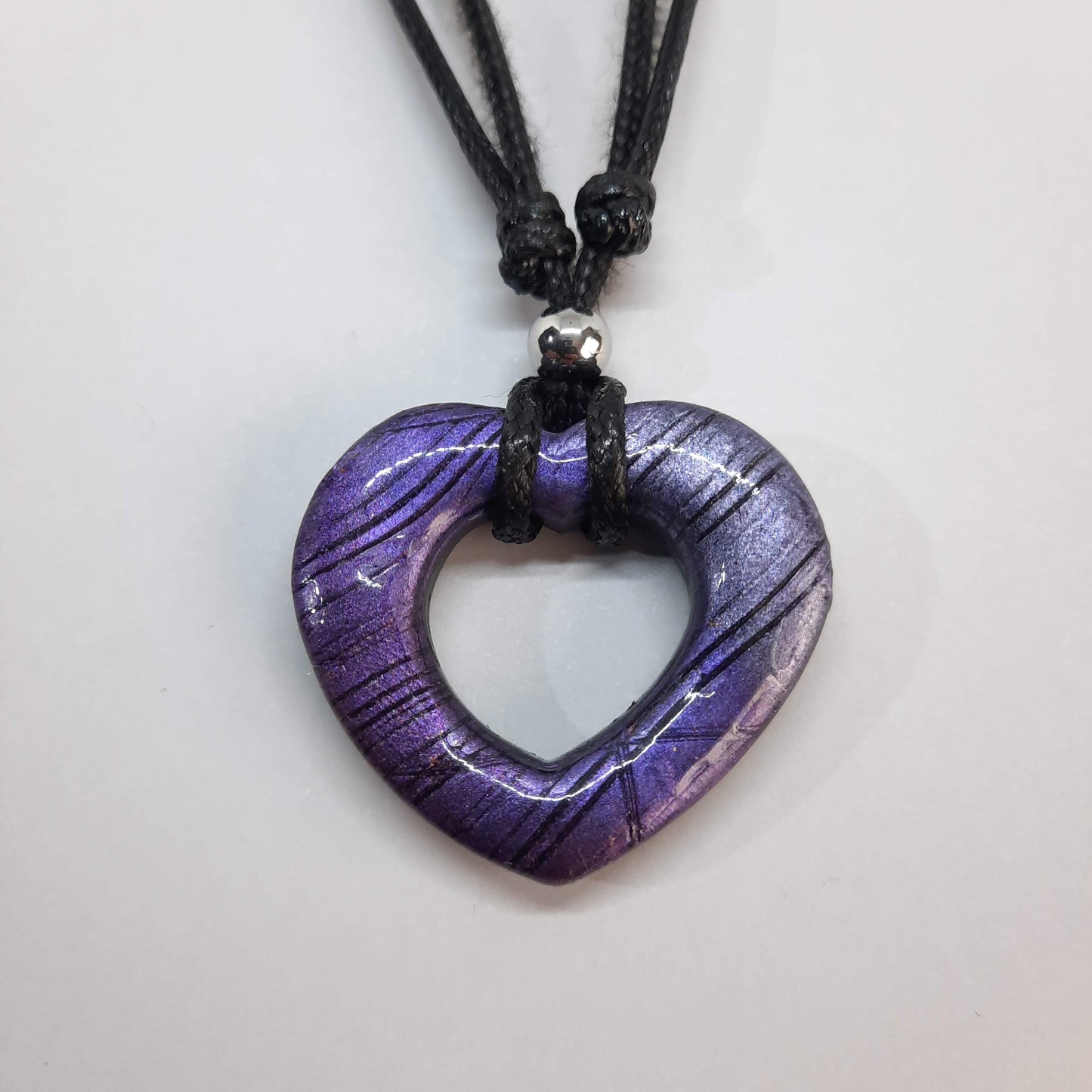 Gargantilla Con Colgante Corazón Alma Labradorita Violeta