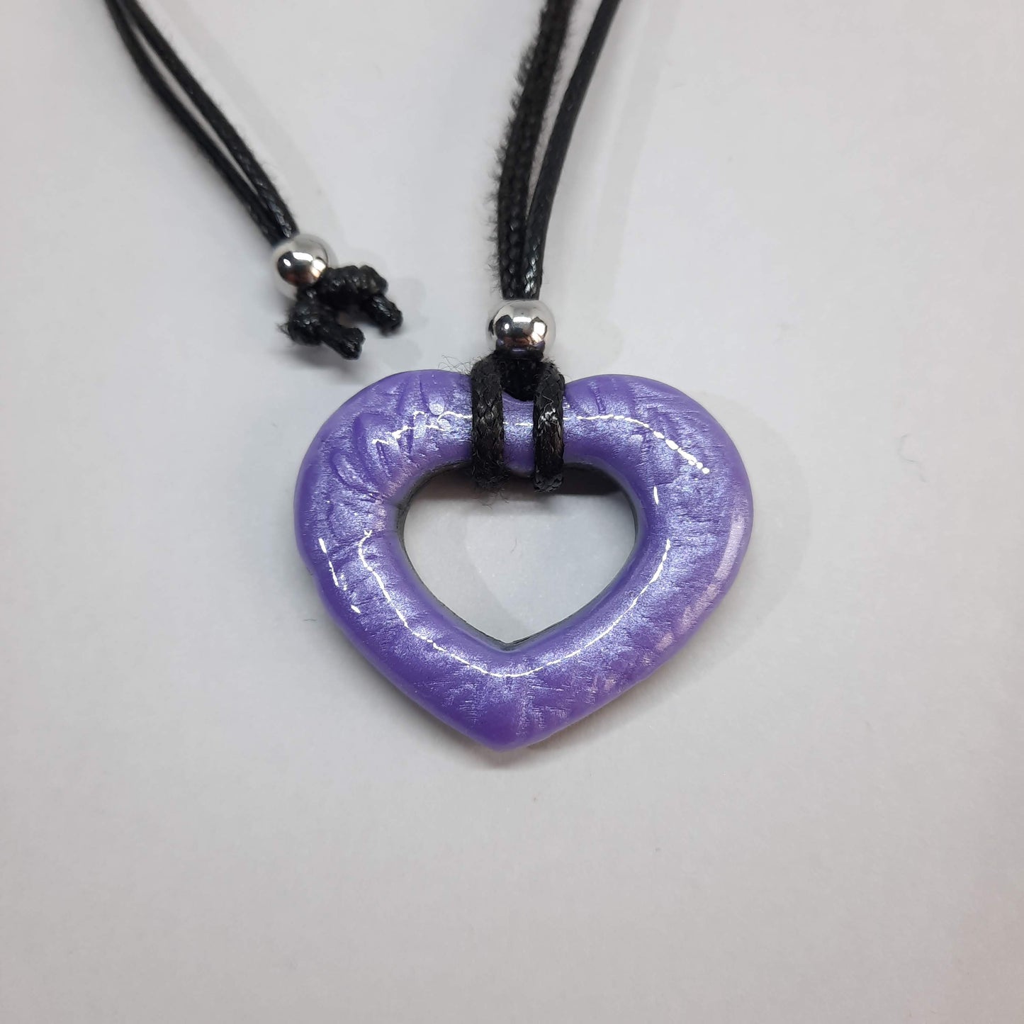 Gargantilla Con Colgante Corazón Alma Lila