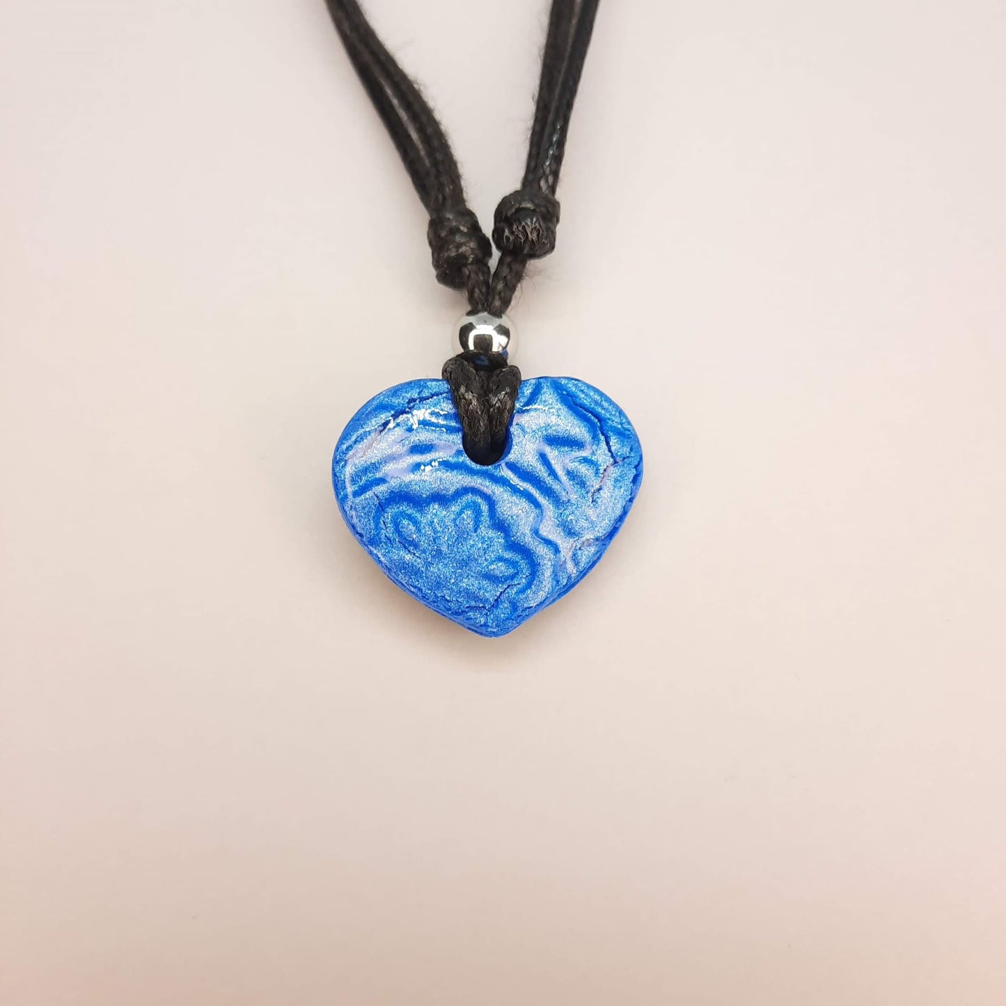 Gargantilla Con Colgante Corazón Ancho Azul