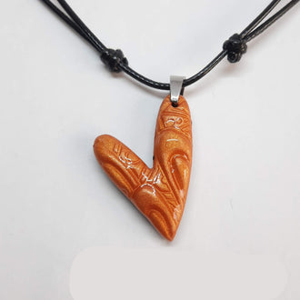 Gargantilla con Colgante Corazón Delgado Herrumbre