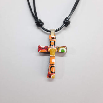 Gargantilla Con Colgante Cruz Arcoíris