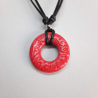 Gargantilla Con Colgante Donut Rojo