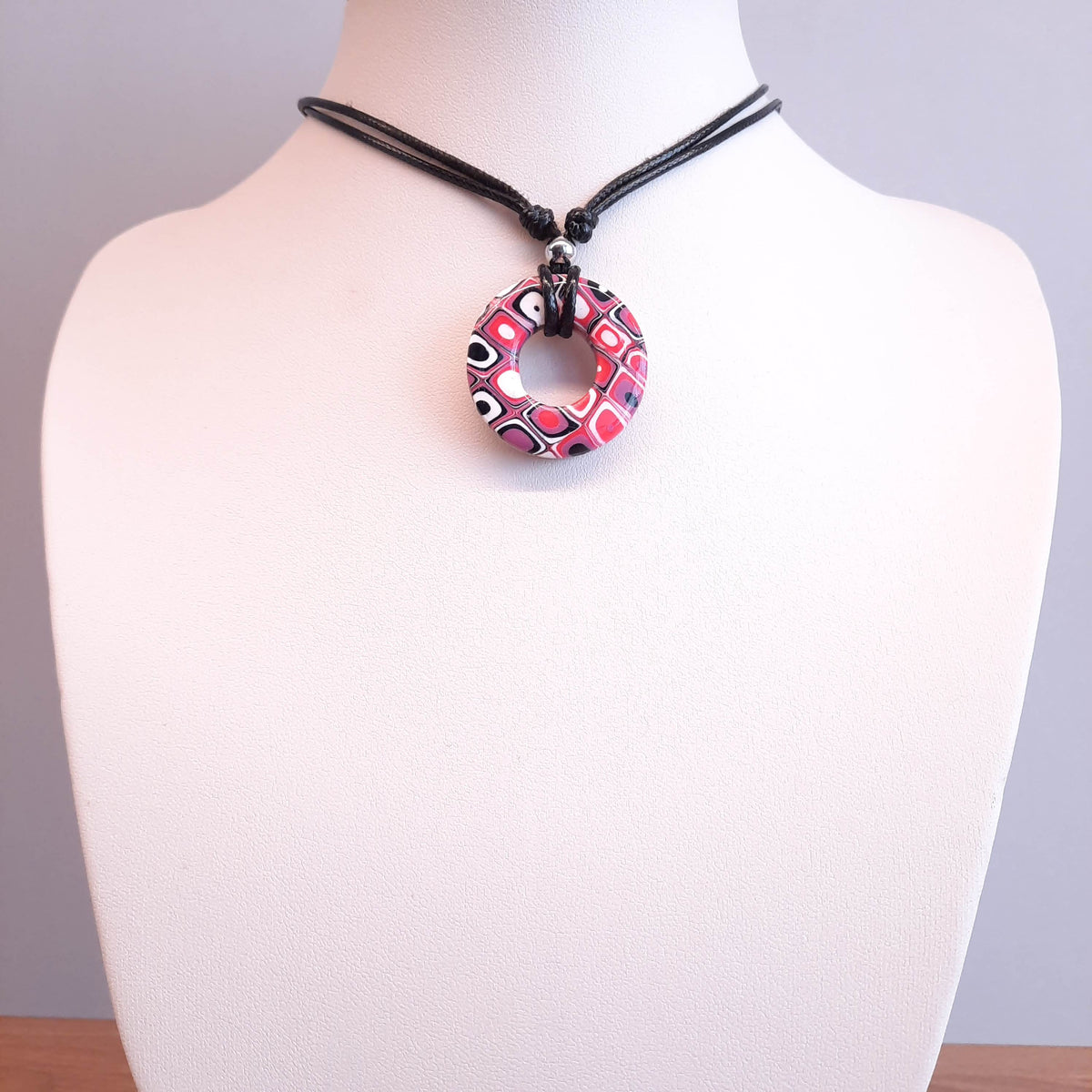 Gargantilla Con Colgante Donut Rosa Verano