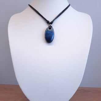Gargantilla Con Colgante Iris Labradorita Azul
