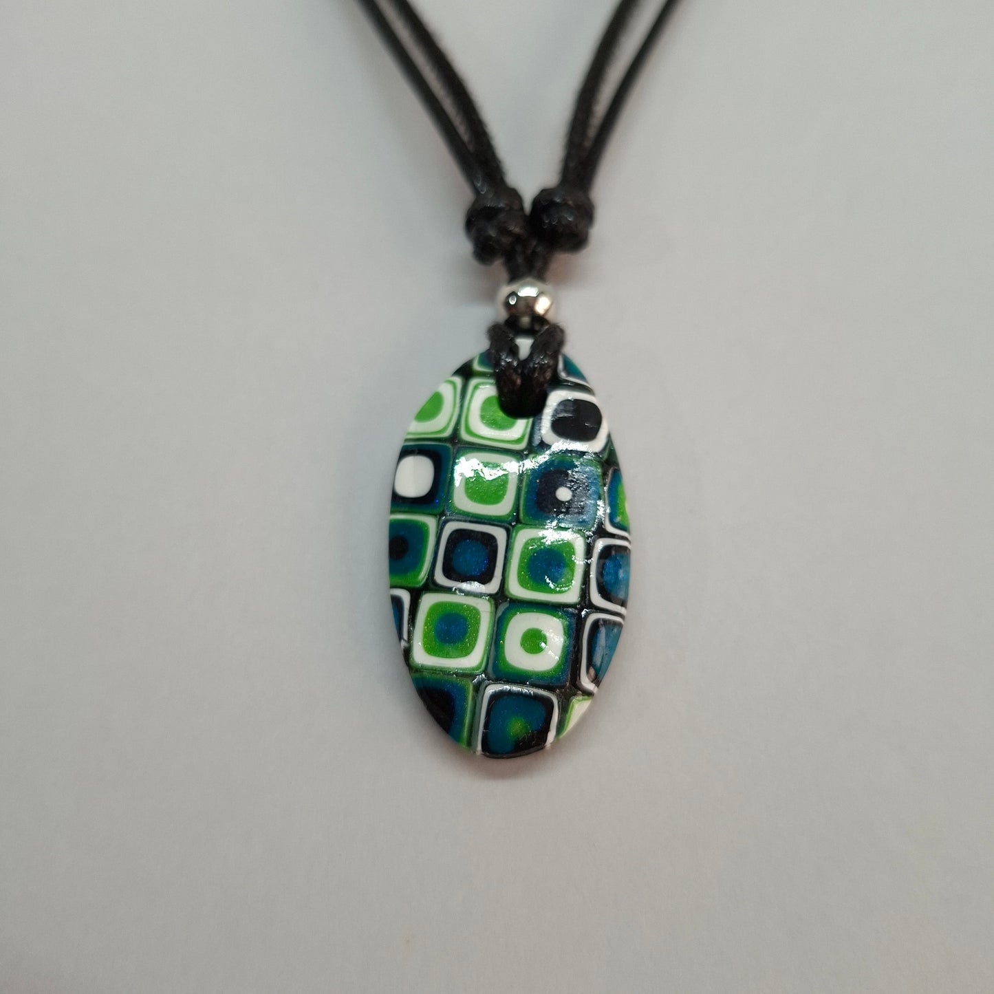 Gargantilla Con Colgante Iris Mosaico Verde