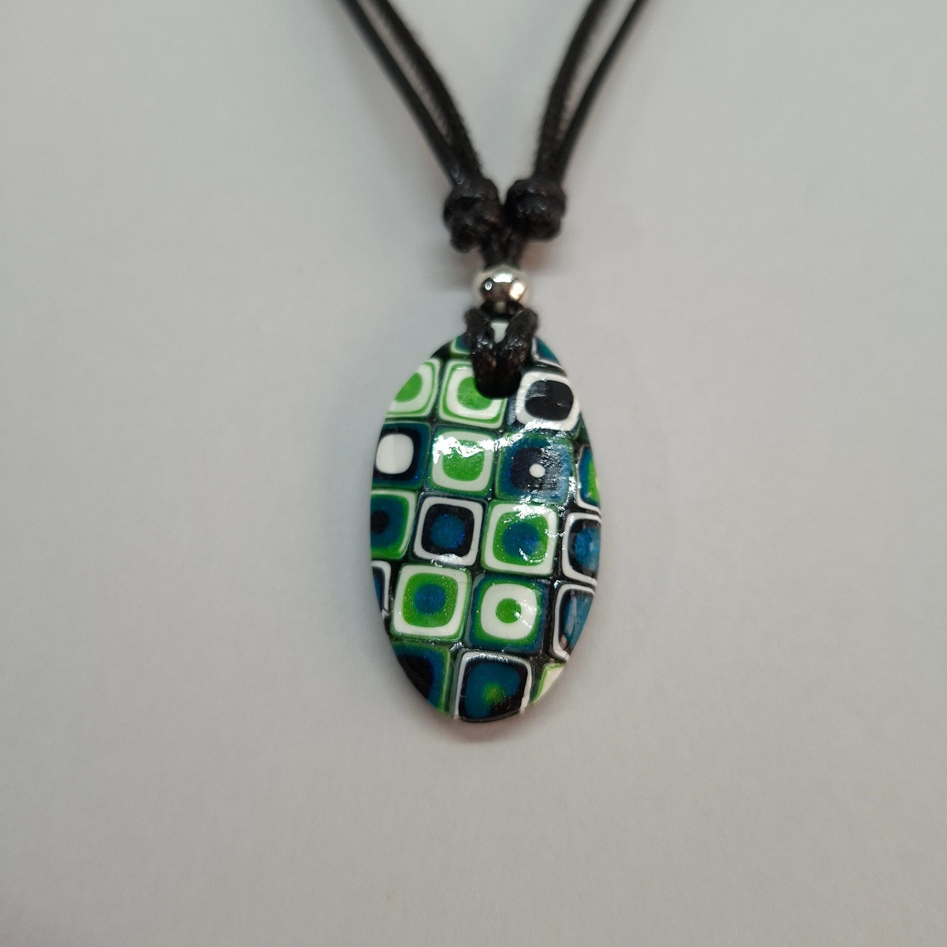 Gargantilla Con Colgante Iris Mosaico Verde