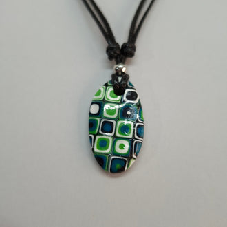 Gargantilla Con Colgante Iris Mosaico Verde