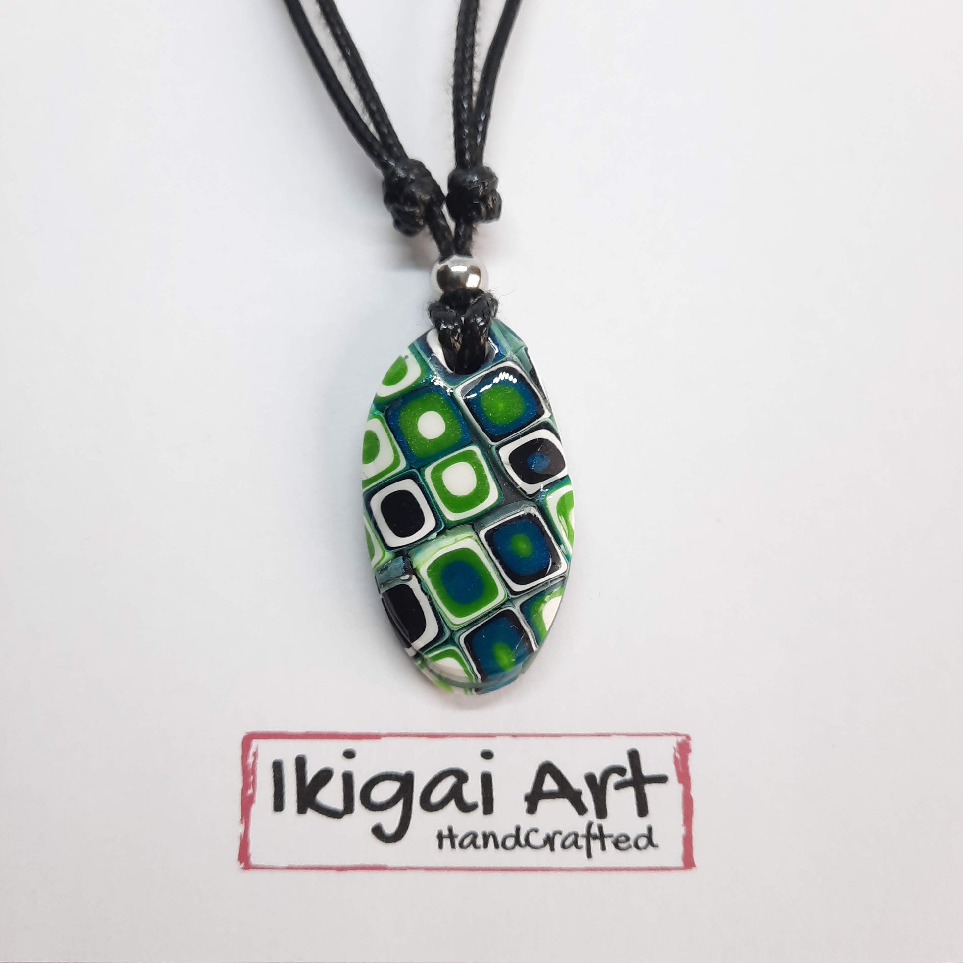 Gargantilla Con Colgante Iris Mosaico Verde