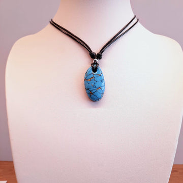 Gargantilla Con Colgante Iris Turquesa
