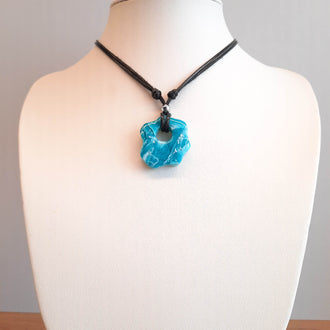 Gargantilla Con Colgante Nube Aguamarina