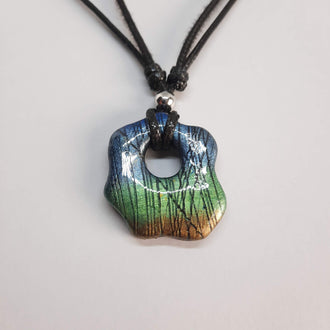 Gargantilla Con Colgante Nube Labradorita Azul