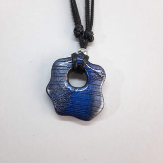 Gargantilla Con Colgante Nube Labradorita Violeta