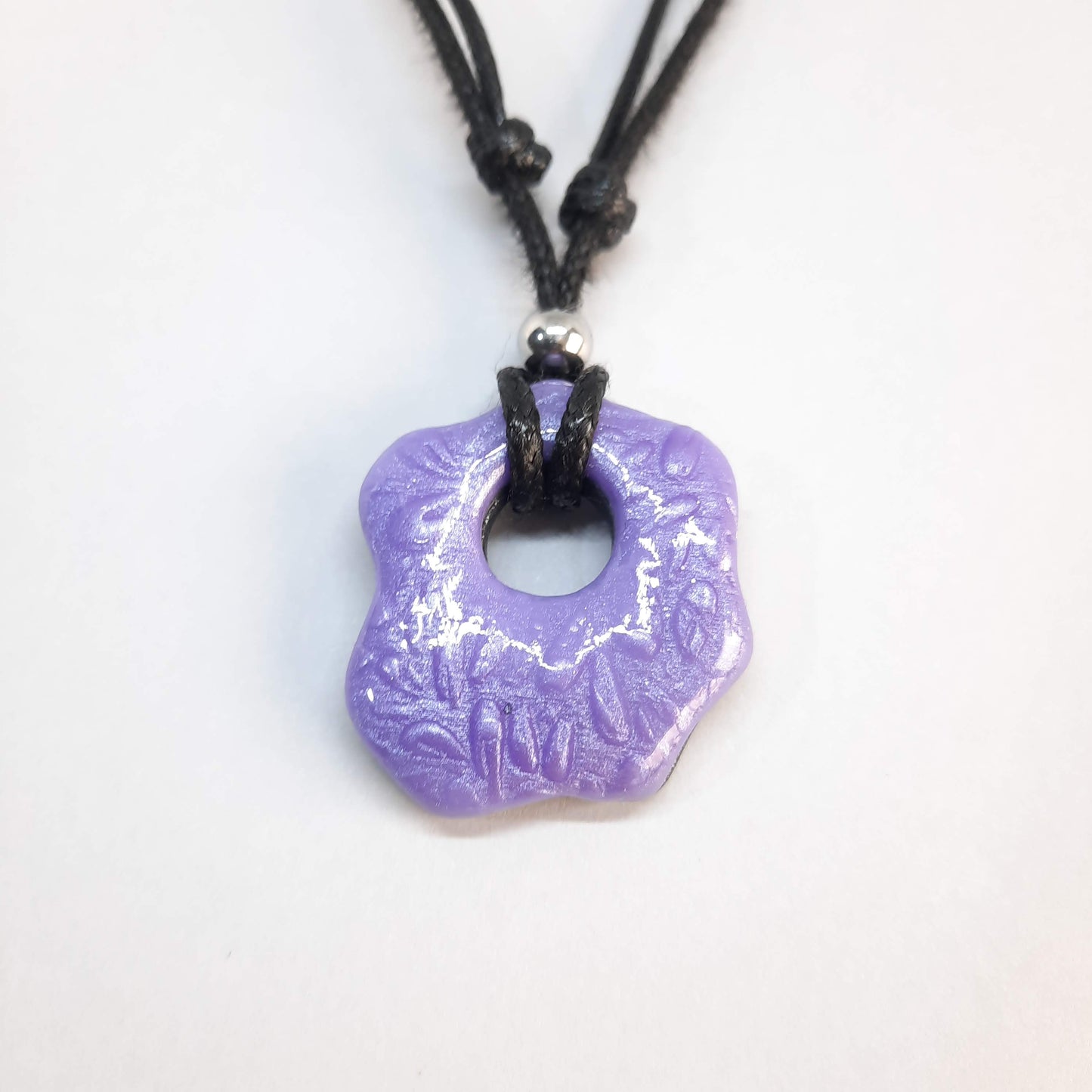 Gargantilla Con Colgante Nube Lila