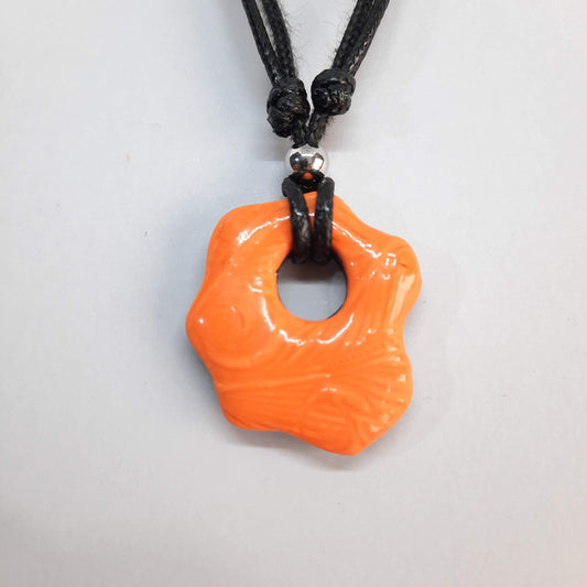 Gargantilla Con Colgante Nube Naranja