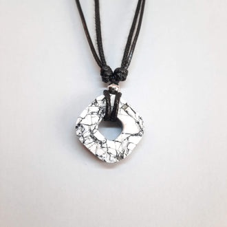 Gargantilla Con Colgante Valencia Blanco Mármol