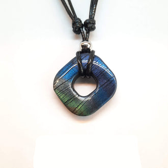 Gargantilla con Colgante Valencia Pequeño Labradorita Azul