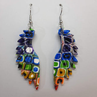 Pendientes Alas Grandes Arcoíris