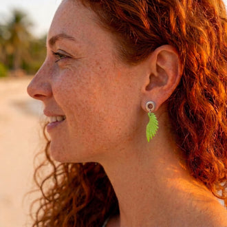 Pendientes Alas Con Base Plateada