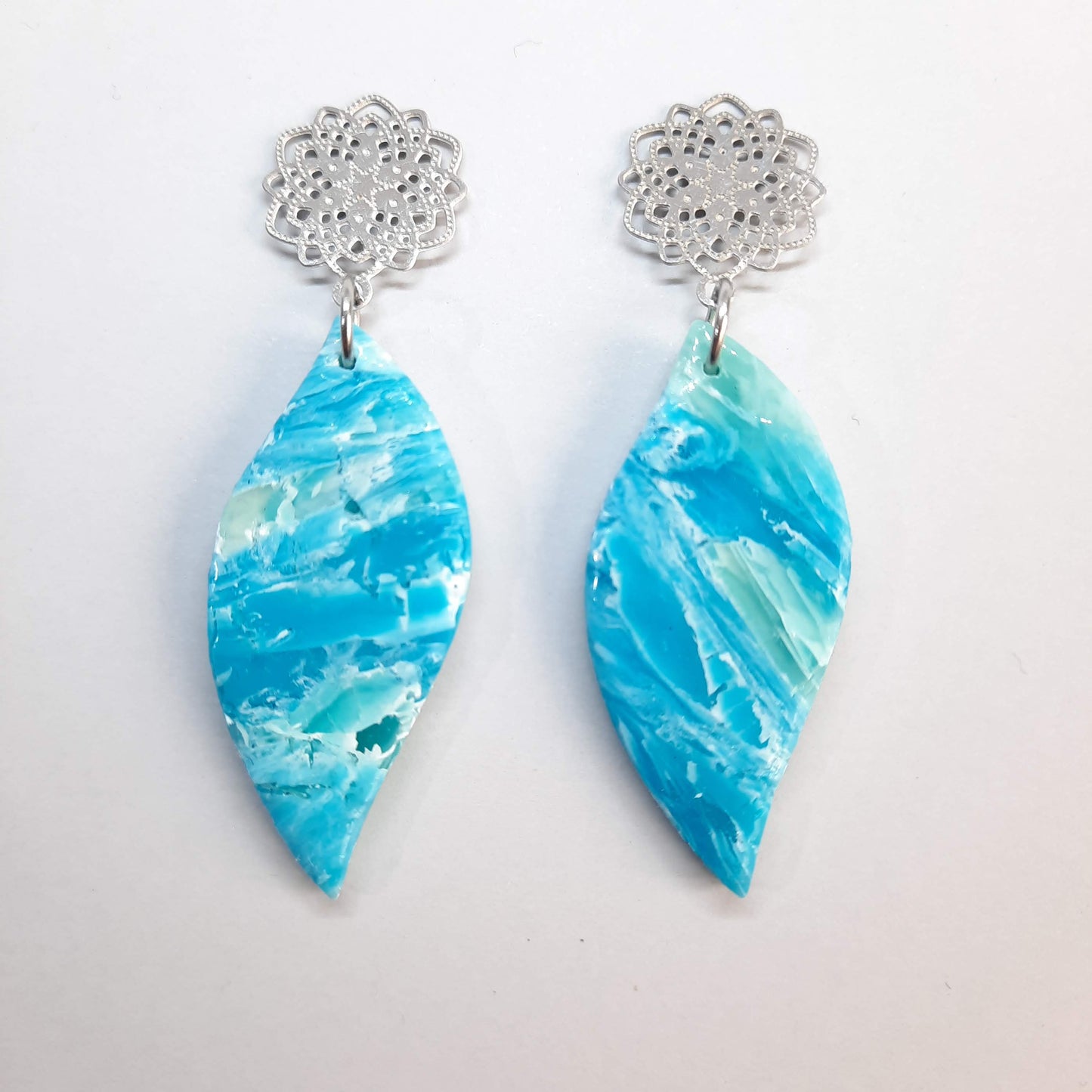 Pendientes Barcelona Grandes Aguamarina