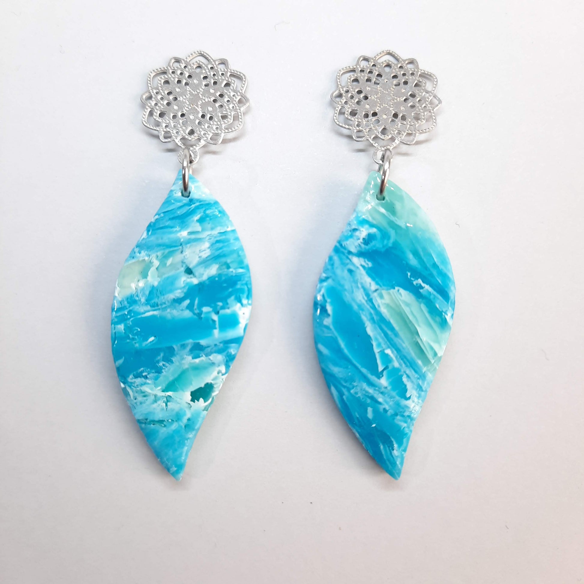 Pendientes Barcelona Grandes Aguamarina