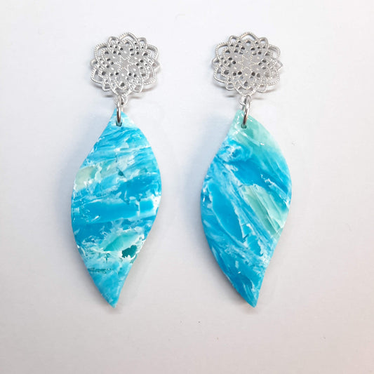 Pendientes Barcelona Grandes Aguamarina