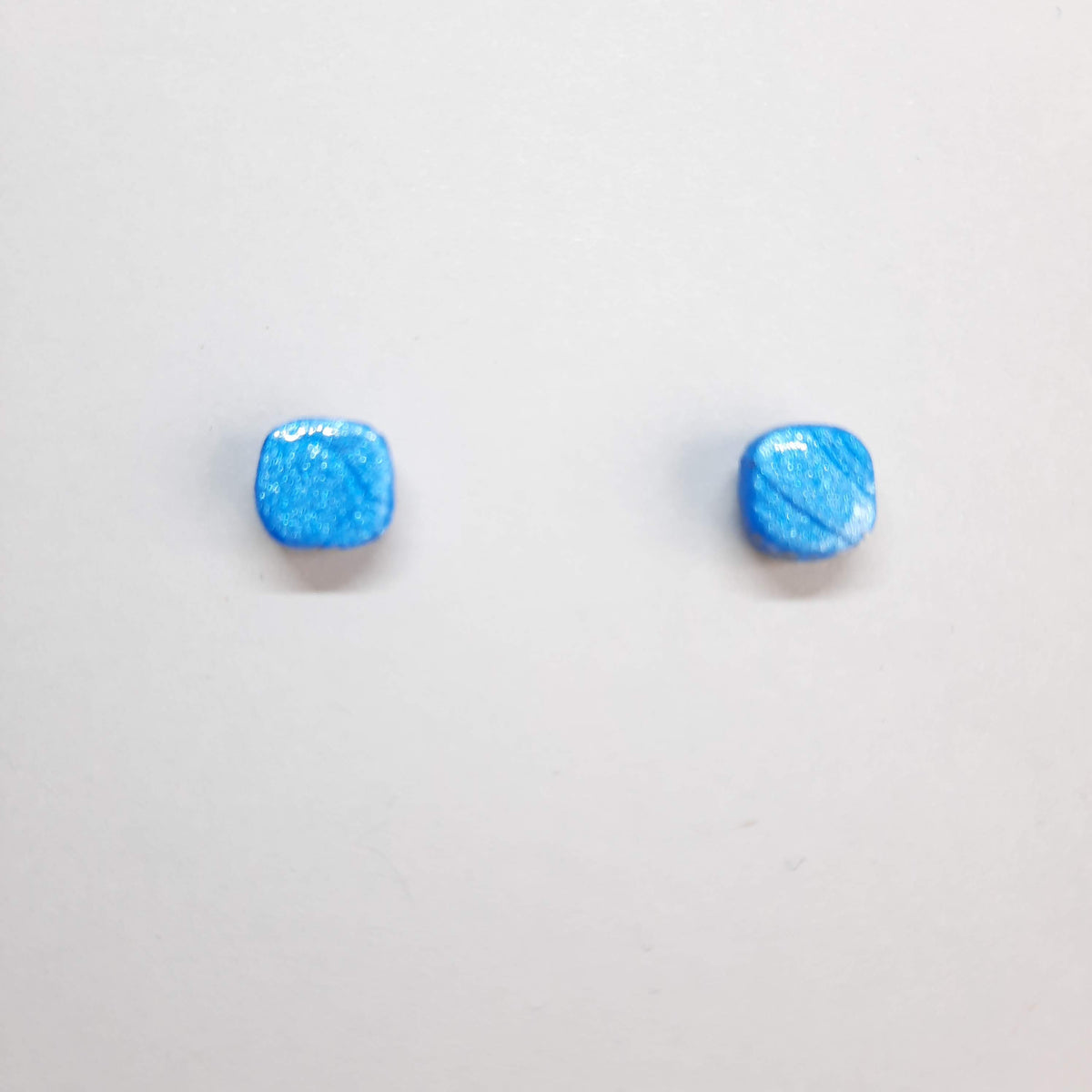 Pendientes Botón Aura Azul