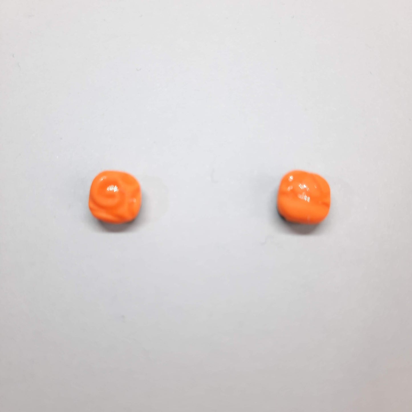 Pendientes Botón Aura Naranja