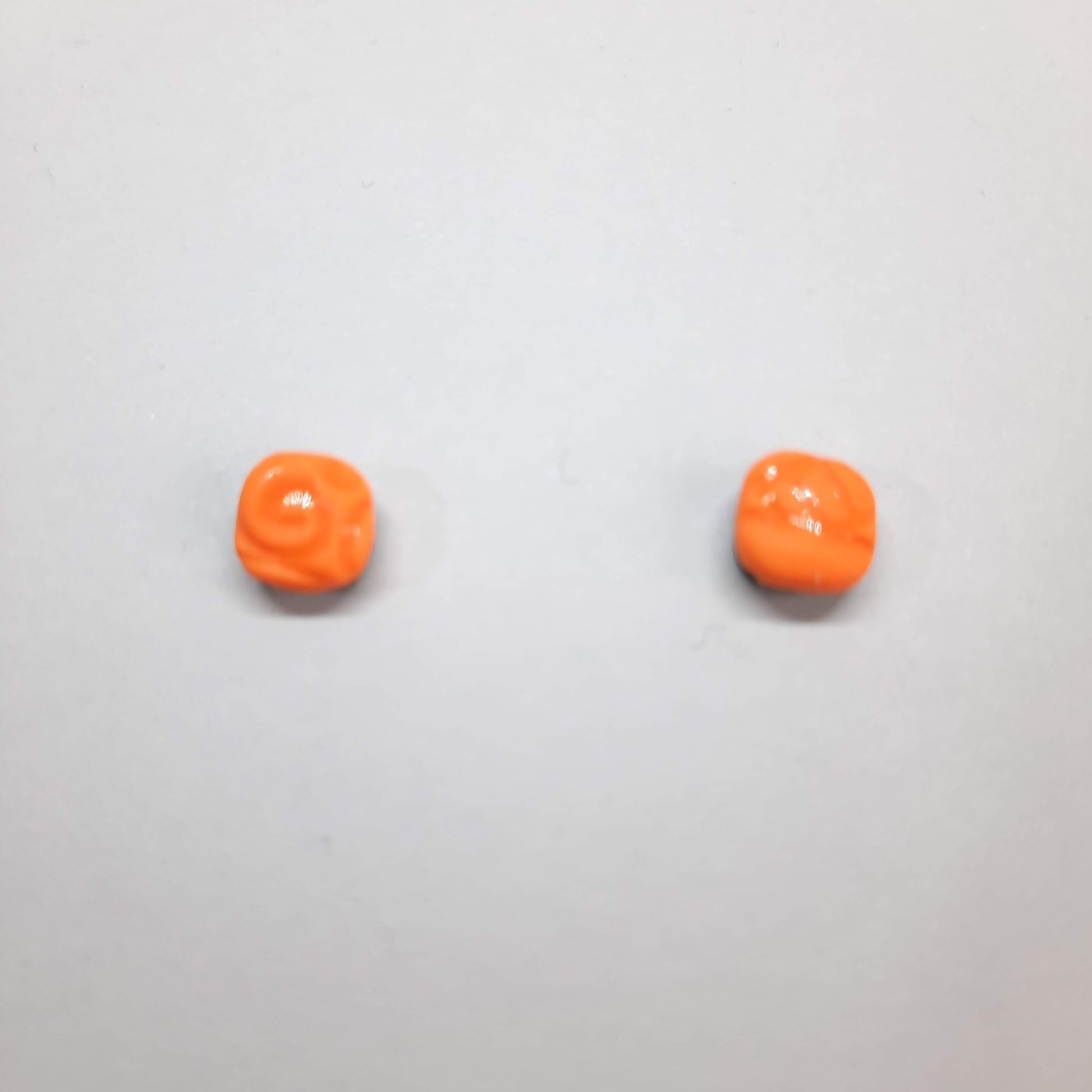 Pendientes Botón Aura Naranja