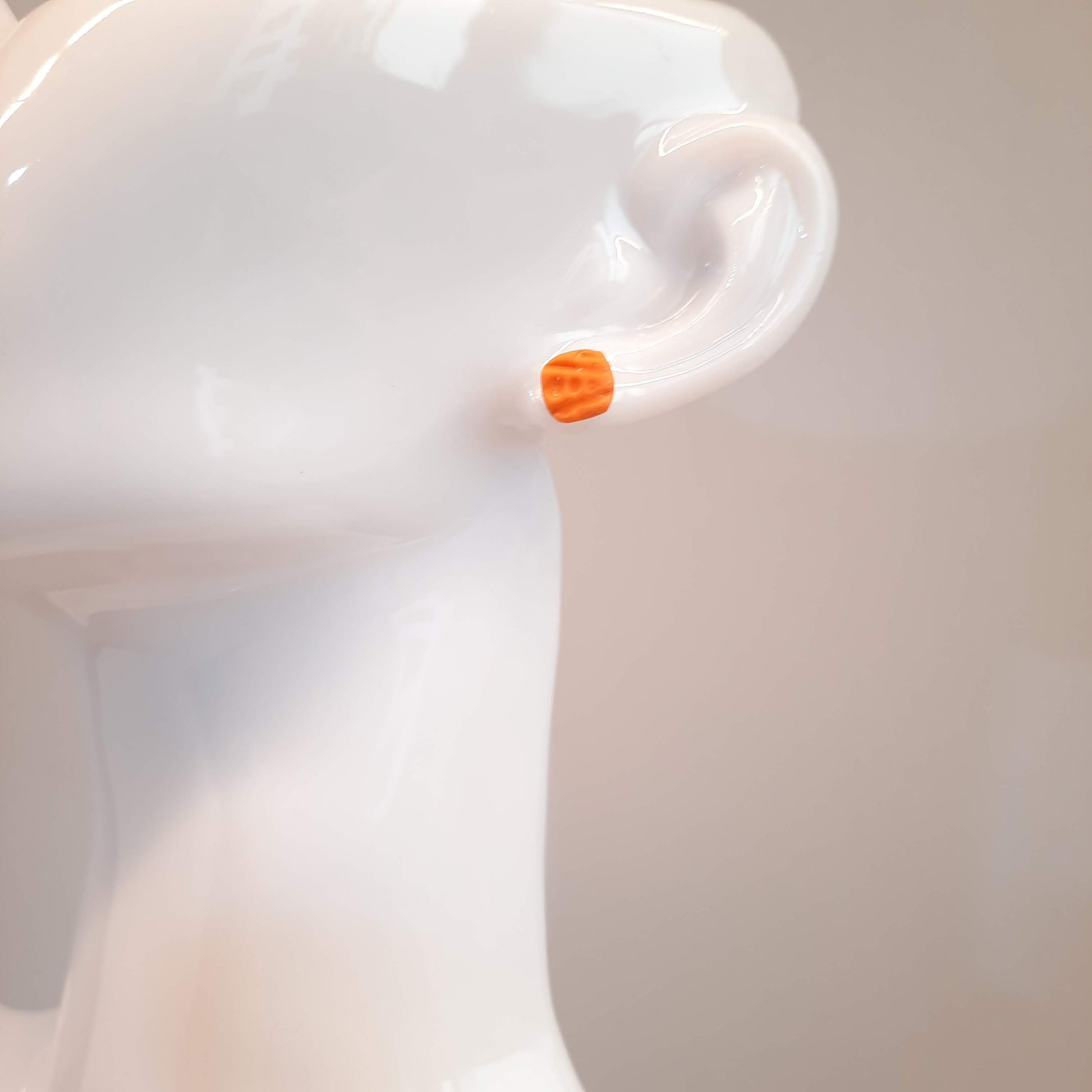 Pendientes Botón Aura Naranja