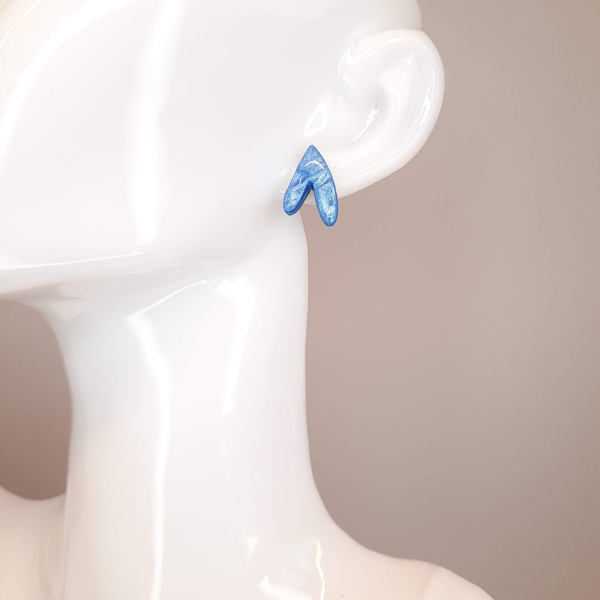 Pendientes Botón Fantasía Azul