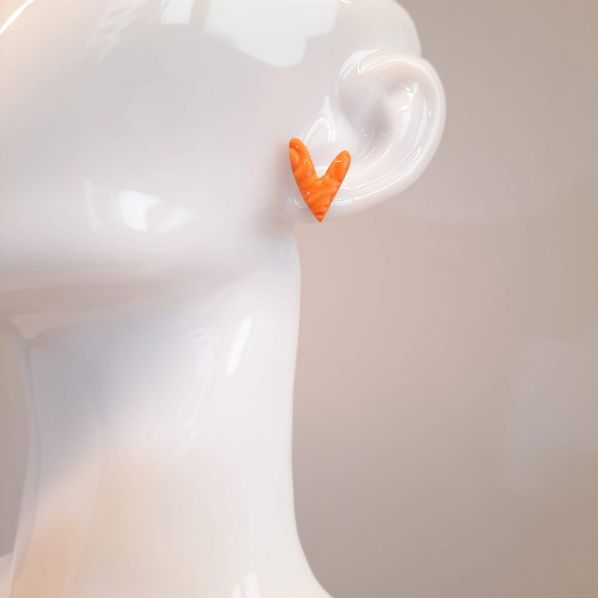 Pendientes Botón Fantasía Naranja