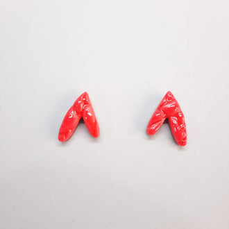 Pendientes Botón Fantasía Rosa Neon