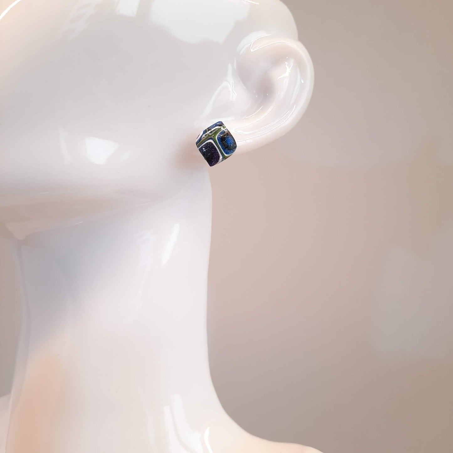 Pendientes Botón India Arcoíris